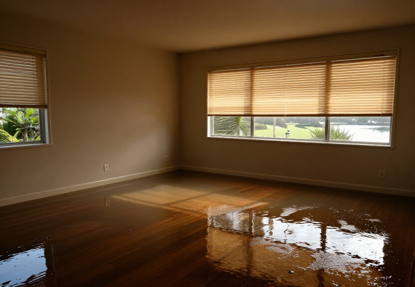 Water-damaged carpet in Galston before drying