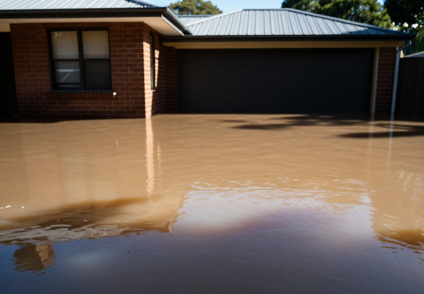 Before and After Flood Cleanup in Galston